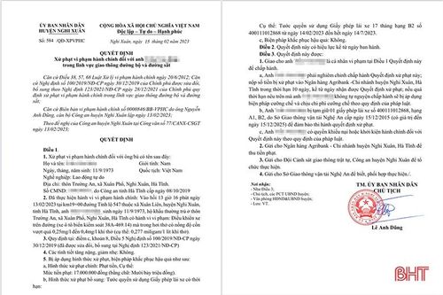 Hà Tĩnh: Điều khiển xe khi có nồng độ cồn, 1 tài xế bị phạt 17 triệu đồng