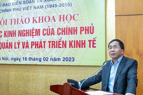 Hội thảo 'Bài học kinh nghiệm của Chính phủ trong quản lý và phát triển kinh tế'