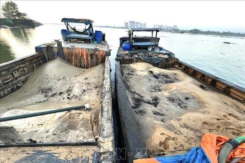 Bắt giữ nhiều phương tiện bơm hút và vận chuyển cát trái phép trên sông Đồng Nai