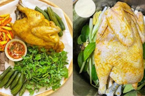 Chán gà luộc làm ngay gà hấp muối sả: Da giòn, thịt mềm cực hấp dẫn