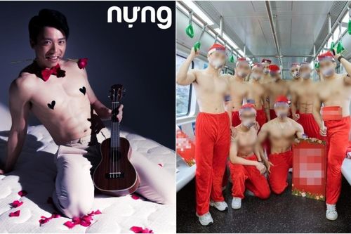 Chuỗi đệm từng cởi trần nhạy cảm trên tàu điện tiếp tục có quảng cáo '6 múi bán nude' gây xôn xao