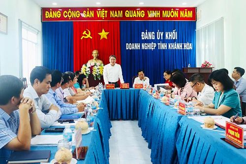 Bí thư Tỉnh ủy Nguyễn Hải Ninh làm việc với Ban Thường vụ Đảng ủy Khối Doanh nghiệp tỉnh