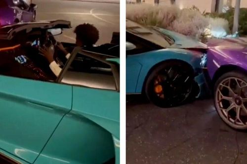Nhầm chân ga với chân phanh, nhân viên phục vụ phá nát 2 siêu xe Lamborghini