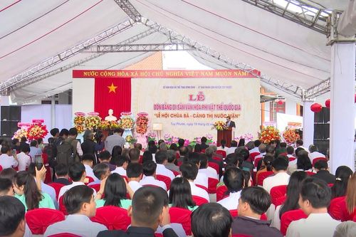 Bình Định đón Bằng di sản văn hóa phi vật thể Quốc gia 'Lễ hội Chùa Bà - Cảng thị Nước Mặn'