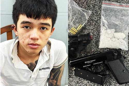 Bắt nghi phạm ma túy mang theo súng để phòng thân