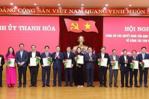 Thanh Hóa: Công bố, trao quyết định bổ nhiệm nhiều cán bộ trên địa bàn