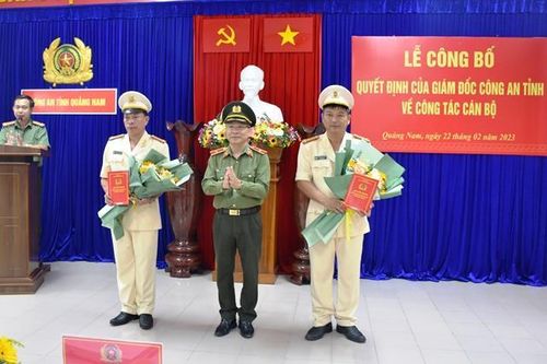 Công an tỉnh Quảng Nam điều động, bổ nhiệm lãnh đạo 3 đơn vị