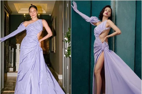 Hà Hồ và Ngô Thanh Vân cùng khoe dáng trong thiết kế của Công Trí