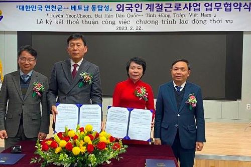 Ký kết thành công bản ghi nhớ về chương trình hợp tác lao động thời vụ nước ngoài