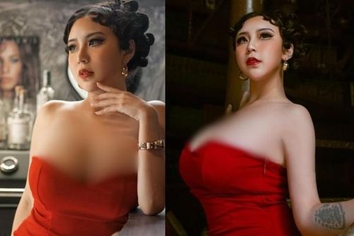 Hot girl xinh đẹp diện mốt xẻ sâu khoe vòng 1 'ná thở'