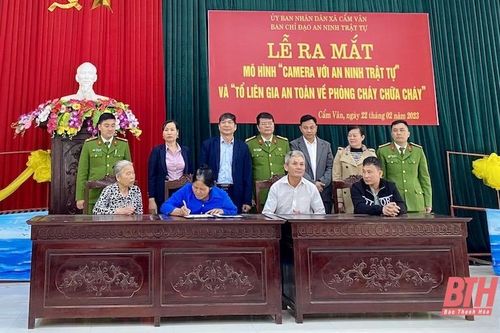 Ra mắt 2 mô hình về an ninh trật tự và PCCC tại xã Cẩm Vân