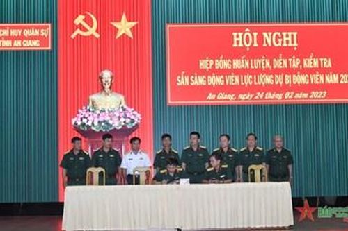 An Giang: Hội nghị hiệp đồng huấn luyện, diễn tập, kiểm tra sẵn sàng động viên lực lượng dự bị động viên năm 2023