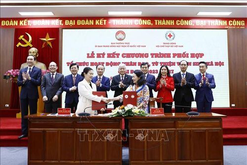 Trung ương Mặt trận Tổ quốc Việt Nam và Hội Chữ thập đỏ tăng cường phối hợp