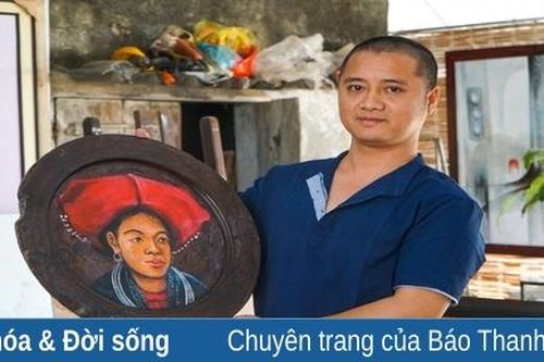 Chàng họa sĩ 8X 'thổi hồn' vào những chiếc mâm gỗ cũ