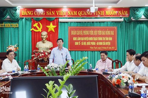 Đoàn cán bộ, phóng viên Báo Đồng Nai đi thực tế tại H.Nhơn Trạch