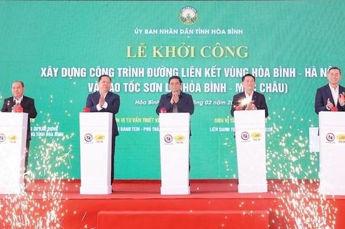 Thủ tướng dự lễ khởi công dự án giao thông hơn 4.100 tỷ đồng tại Hòa Bình