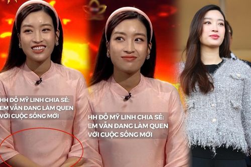 Hoa hậu Đỗ Mỹ Linh lộ bụng 'lùm lùm' trên sóng truyền hình, nhan sắc khác xa ảnh trên mạng?
