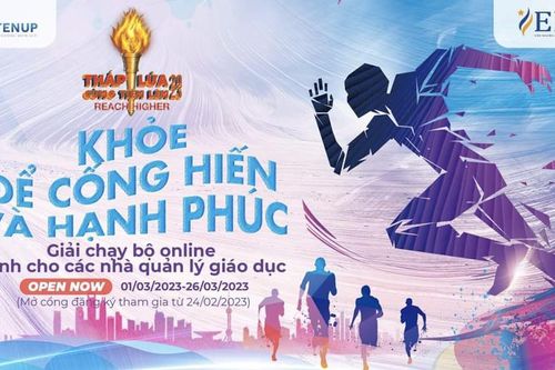 Giải chạy 'khỏe để cống hiến và hạnh phúc' dành cho các nhà quản lý giáo dục