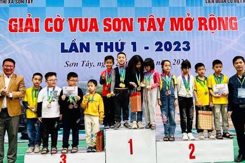 312 VĐV tham gia Giải cờ vua Sơn Tây mở rộng lần thứ I năm 2023
