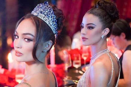 So kè góc nghiêng 'thần thánh' của hai mỹ nhân Hoàn vũ: Á hậu 2 có cửa đọ với 'Chánh cung' hay không?