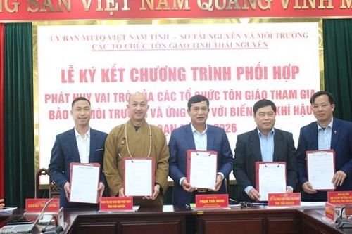 Mặt trận Thái Nguyên phối hợp với các tổ chức tôn giáo bảo vệ môi trường
