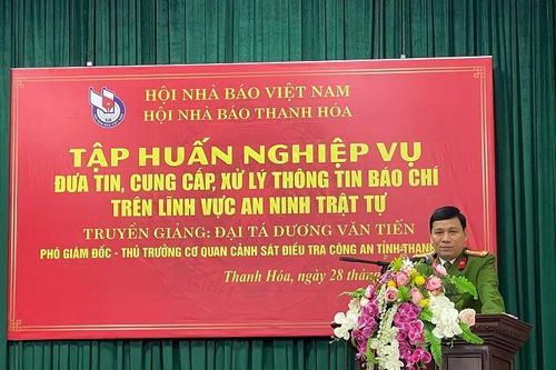 Tập huấn nghiệp vụ báo chí trong lĩnh vực ANTT