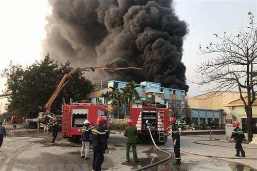 Cháy nhà kho thức ăn chăn nuôi, cột khói bốc cao hàng trăm mét