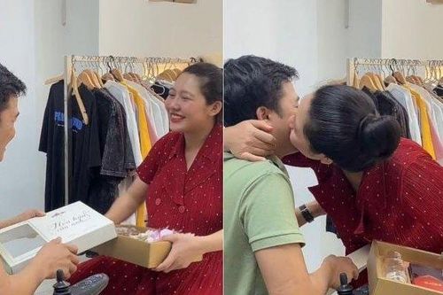 Ngôn tình giữa đời thực, chàng trai không chân tặng quà 8/3 cho vợ xinh đẹp khiến nhiều người thán phục