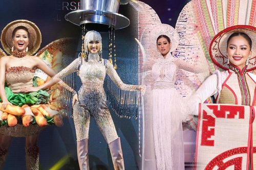 Nhìn lại trang phục dân tộc của Miss Universe Vietnam thời 'đế chế' cũ: Bánh Mỳ hay Kén Em viral hơn?