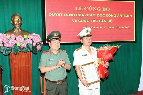 Thượng tá Nguyễn Thành Long làm Trưởng phòng Tham mưu Công an tỉnh