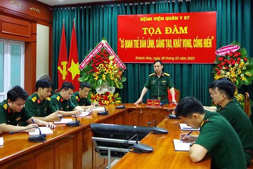 Bệnh viện Quân y 87: Tổ chức buổi tọa đàm sĩ quan trẻ năm 2023