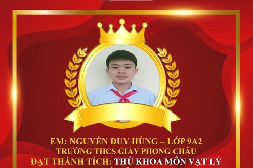 Phú Thọ: Trường THCS Giấy Phong Châu giành bốn giải nhất học sinh giỏi lớp 9 cấp tỉnh