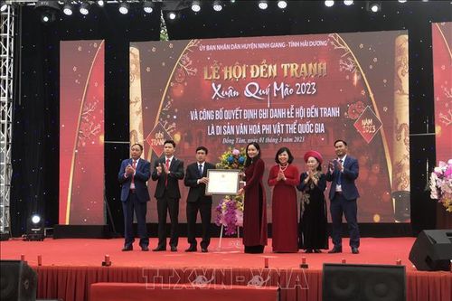 Lễ hội đền Tranh được công nhận là Di sản văn hóa phi vật thể Quốc gia