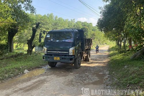 Đường vào Làng nghề miến Việt Cường xuống cấp nghiêm trọng