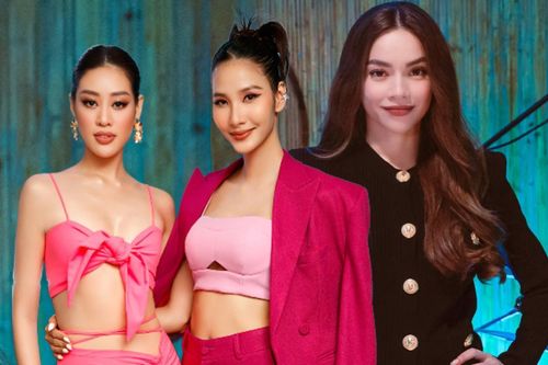 Đang hát nhạc Hồ Ngọc Hà, Hoàng Thùy bất ngờ bị Khánh Vân đè ra hôn má 'tạch tạch'