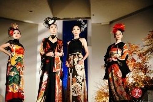 Người mẫu Việt Nam - Nhật Bản cùng trình diễn kimono và áo dài