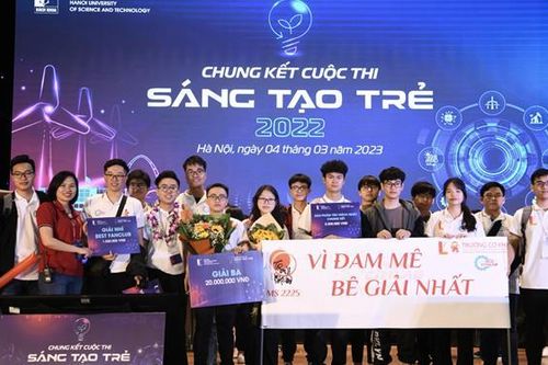 Nhóm sinh viên sáng tạo 'Tàu USV tự hành thông minh' giành giải Nhất Sáng tạo trẻ 2022