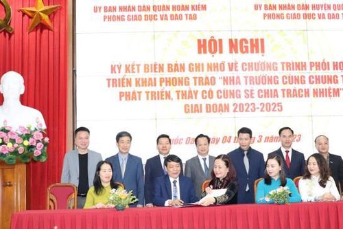 Quận Hoàn Kiếm và huyện Quốc Oai phối hợp phát triển ngành giáo dục