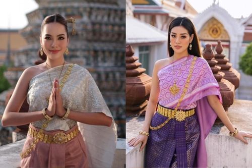 Lê Hoàng Phương đọ sắc với Khánh Vân trong trang phục Thái: Best catwalk nhỉnh hơn hẳn Miss áo dài?