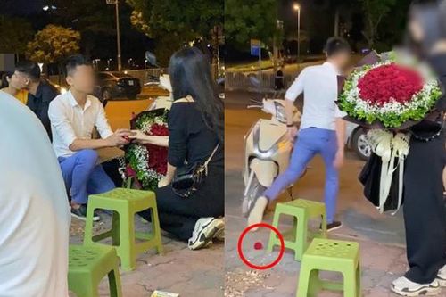 Cầu hôn thất bại, chàng trai vứt nhẫn xuống vỉa hè rồi bỏ đi