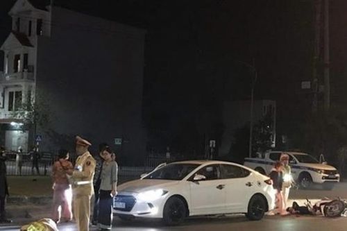 Hải Dương: Xe máy kẹp 3 tông trọng thương cảnh sát giao thông