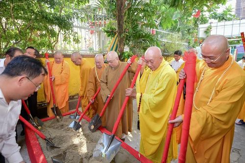 TP.HCM: Động thổ khởi công sửa chữa Văn phòng Ban Trị sự Phật giáo Q.8
