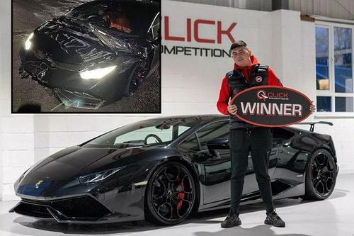Vừa trúng thưởng Lamborghini Huracan tiền tỷ đã tai nạn 'nát đầu'