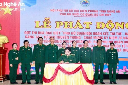 Phát động đợt thi đua đặc biệt 'Phụ nữ Quân đội đoàn kết, trí tuệ, bản lĩnh, sáng tạo, tự hào truyền thống'