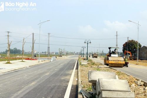 Nghi Lộc sắp hoàn thành đường trục dọc Trung tâm thị trấn Quán Hành