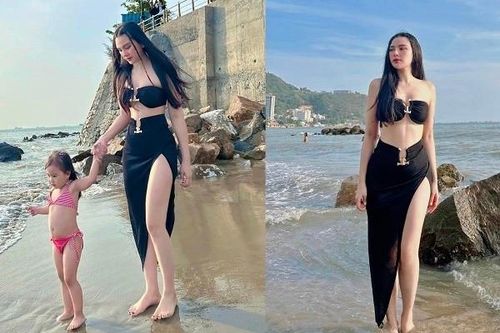 U40, mẹ 2 con Thu Thủy khoe body gợi cảm 'hết nước chấm'