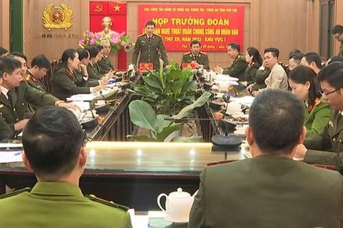 Họp trưởng đoàn Liên hoan nghệ thuật quần chúng CAND