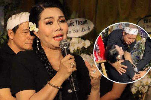 Ngọc Huyền ngất xỉu trong đêm cuối tiễn biệt 'ông hoàng cải lương' Vũ Linh
