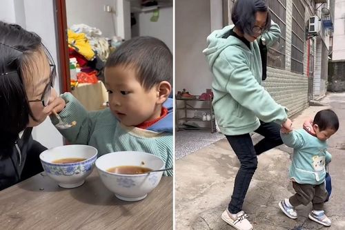 Bé 2 tuổi chăm sóc mẹ bị bại não ở Trung Quốc