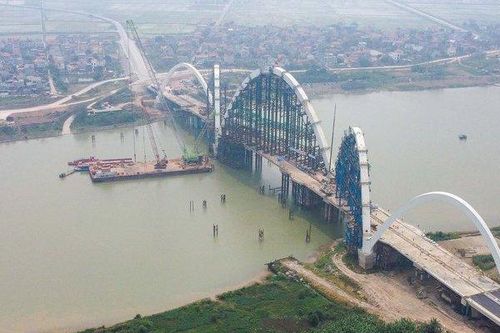 Toàn cảnh công trường 1.900 tỷ đồng trên sông Đuống